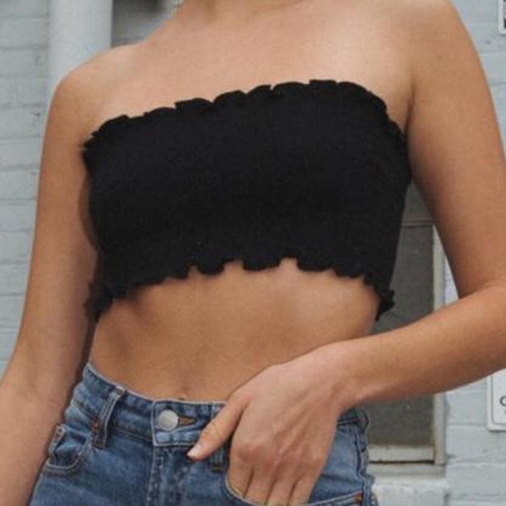 Brandy Melville Black Cropped Kessy Tube Top